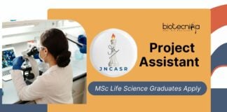 Project Assistant Job Role at JNCASR –  MSc Life Science Graduates Apply