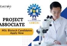 Project Associate Vacancy at CSIR-CSMCRI – MSc Biotech Candidates Apply Now