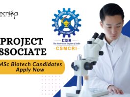 Project Associate Vacancy at CSIR-CSMCRI – MSc Biotech Candidates Apply Now