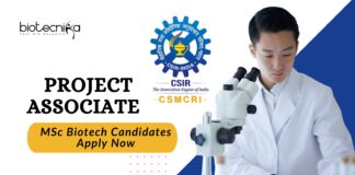 Project Associate Vacancy at CSIR-CSMCRI – MSc Biotech Candidates Apply Now
