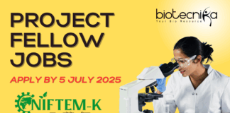 Project Fellow Jobs at NIFTEM – Apply by 5 July 2025