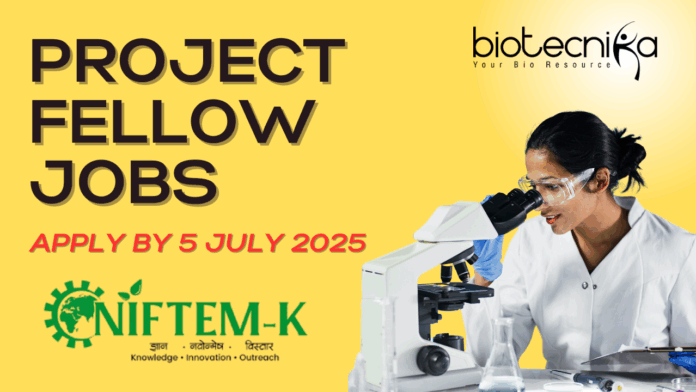 Project Fellow Jobs at NIFTEM – Apply by 5 July 2025