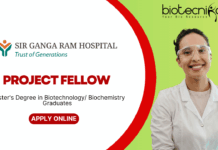 Project Fellow Position for MSc Biotechnology Graduates Apply Now at Sir Ganga Ram Hospital