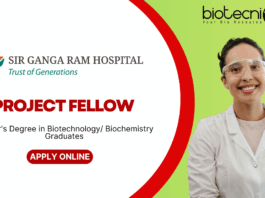 Project Fellow Position for MSc Biotechnology Graduates Apply Now at Sir Ganga Ram Hospital
