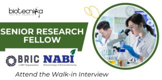 Latest Bioinformatics Research Jobs | Apply Now for the Senior Research Fellow at NABI