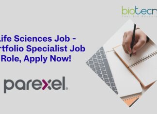 Life Sciences Job - Portfolio Specialist Job Role, Apply Now!