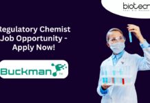 Regulatory Chemist Job Opportunity - Apply Now!