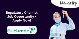 Regulatory Chemist Job Opportunity - Apply Now!