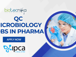 QC Microbiology Jobs in Pharma – Ipca Laboratories Hiring in Sikkim