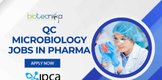 QC Microbiology Jobs in Pharma – Ipca Laboratories Hiring in Sikkim