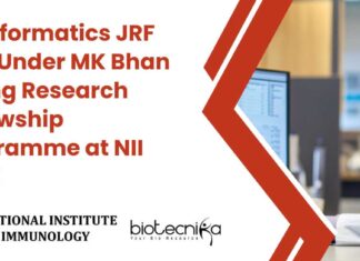 Bioinformatics JRF Post at NII