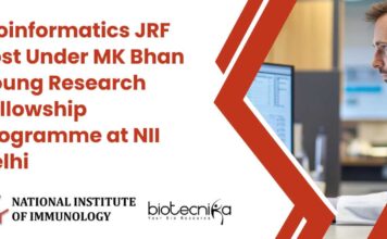 Bioinformatics JRF Post at NII