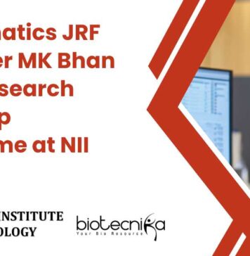 Bioinformatics JRF Post at NII