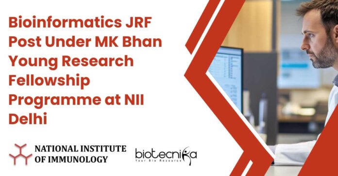 Bioinformatics JRF Post at NII