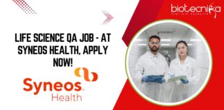 Life Science QA Job - at Syneos Health, Apply Now!