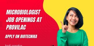 Microbiologist Job Openings at Provilac