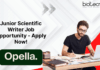 Junior Scientific Writer Job Opportunity - Apply Now!