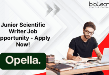 Junior Scientific Writer Job Opportunity - Apply Now!