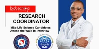 Research Co-ordinator Job at TMC | MSc Life Science Candidates Apply and Attend the Walk-In-Interview  