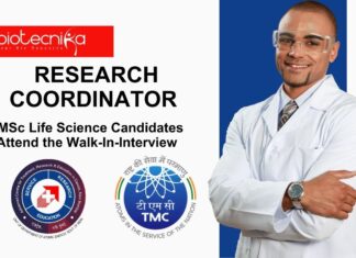 Research Co-ordinator Job at TMC | MSc Life Science Candidates Apply and Attend the Walk-In-Interview  