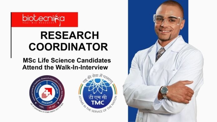 Research Co-ordinator Job at TMC | MSc Life Science Candidates Apply and Attend the Walk-In-Interview  