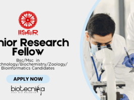 Research Job for Biotech Graduates -  Apply for the Junior Research Fellow Position at IISER Berhampur