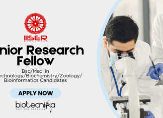 Research Job for Biotech Graduates -  Apply for the Junior Research Fellow Position at IISER Berhampur