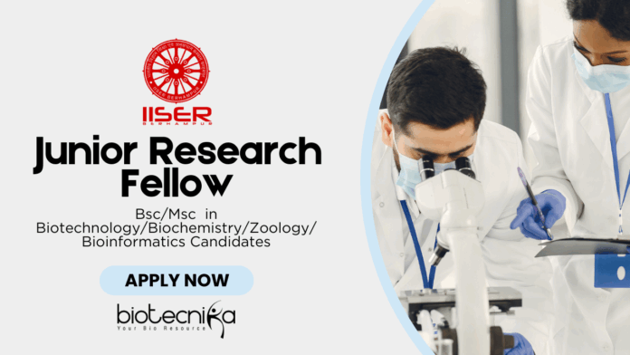 Research Job for Biotech Graduates -  Apply for the Junior Research Fellow Position at IISER Berhampur