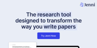 Jenni AI - A writing assistant customised for academic and research writing!