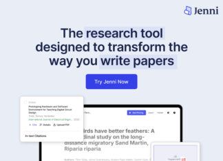 Jenni AI - A writing assistant customised for academic and research writing!