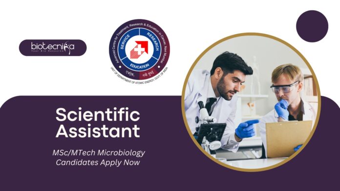 Scientific Assistant Job Role at ACTREC – MSc/MTech Microbiology Candidates Apply Now