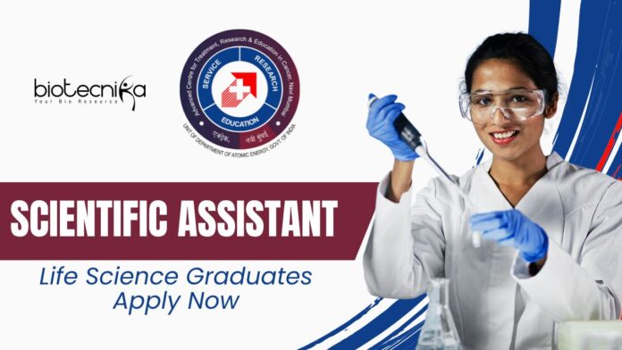 Scientific Assistant Job at ACTREC | Life Science Graduates Apply Now