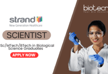 Scientist Job for  Life Science Graduates - BTech/ MTech/MSc Candidates Apply Now at Strand Life Sciences 