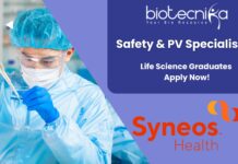 Safety & PV Specialist ILife Science Graduates Apply Now!
