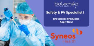 Safety & PV Specialist ILife Science Graduates Apply Now!
