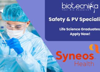Safety & PV Specialist ILife Science Graduates Apply Now!