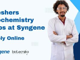 Freshers Biochemistry Jobs at Syngene
