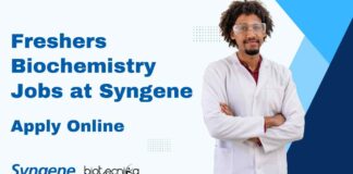 Freshers Biochemistry Jobs at Syngene