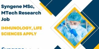 Syngene Immunology Jobs Bengaluru
