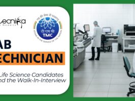 TMC Lab Technician Job – BSc Life Science Candidates Attend the Walk-In-Interview