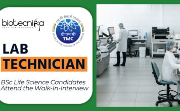 TMC Lab Technician Job – BSc Life Science Candidates Attend the Walk-In-Interview