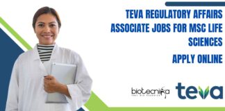 Teva Regulatory Affairs Associate Jobs