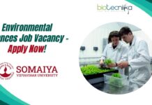 Environmental Sciences Job Vacancy - Apply Now!