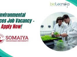 Environmental Sciences Job Vacancy - Apply Now!