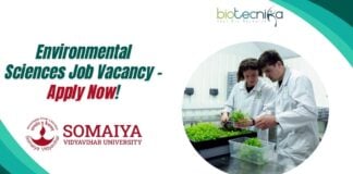 Environmental Sciences Job Vacancy - Apply Now!