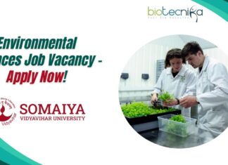 Environmental Sciences Job Vacancy - Apply Now!