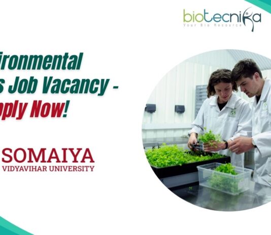 Environmental Sciences Job Vacancy - Apply Now!