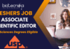 USP Hiring Freshers Scientific Editor Jobs in Hyderabad