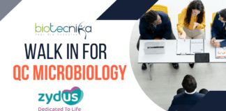 Zydus Baddi Walk-In for QC Microbiology Jobs