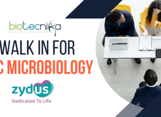 Zydus Baddi Walk-In for QC Microbiology Jobs